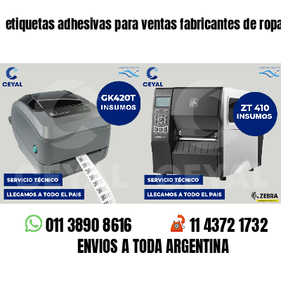 etiquetas adhesivas para ventas fabricantes de ropa