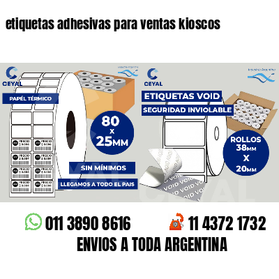 etiquetas adhesivas para ventas kioscos