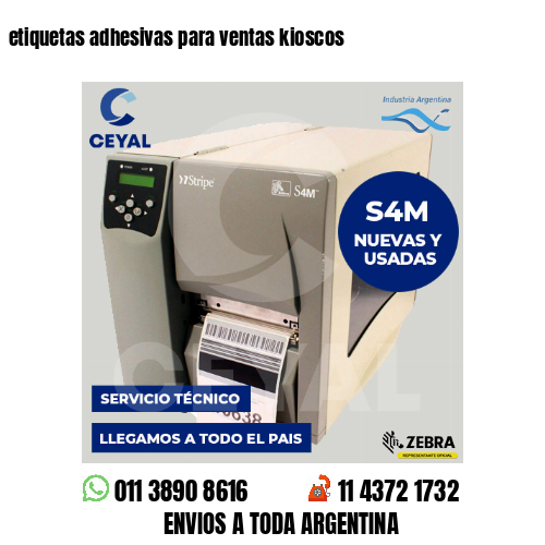 etiquetas adhesivas para ventas kioscos