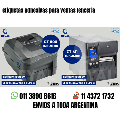 etiquetas adhesivas para ventas lenceria