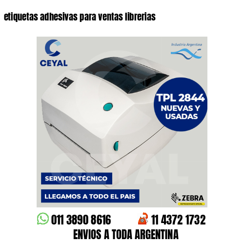 etiquetas adhesivas para ventas librerias