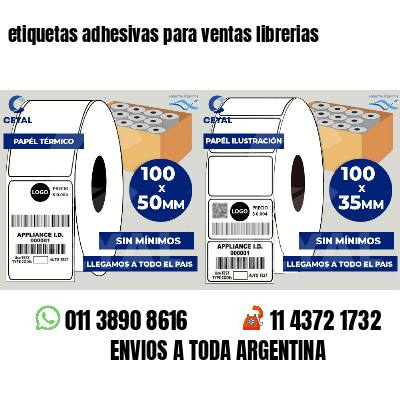 etiquetas adhesivas para ventas librerias