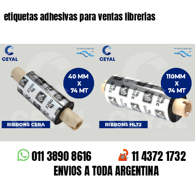 etiquetas adhesivas para ventas librerias