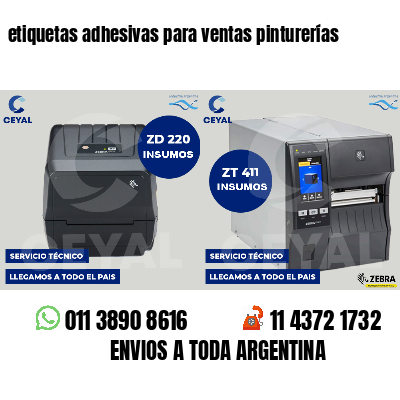 etiquetas adhesivas para ventas pinturerías