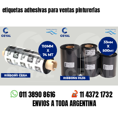 etiquetas adhesivas para ventas pinturerías