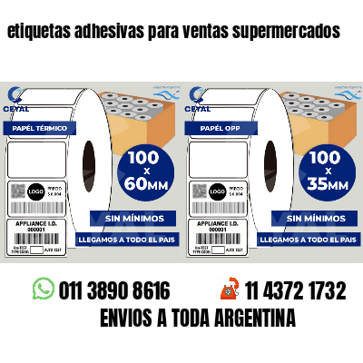 etiquetas adhesivas para ventas supermercados