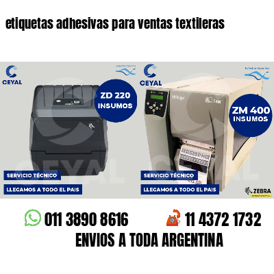 etiquetas adhesivas para ventas textileras