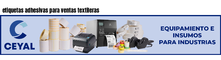 etiquetas adhesivas para ventas textileras