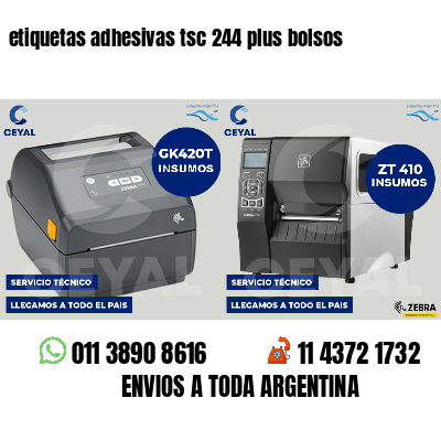 etiquetas adhesivas tsc 244 plus bolsos