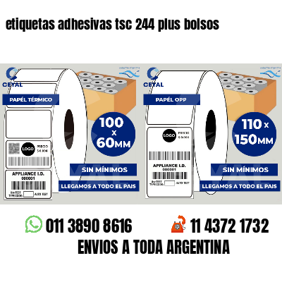 etiquetas adhesivas tsc 244 plus bolsos