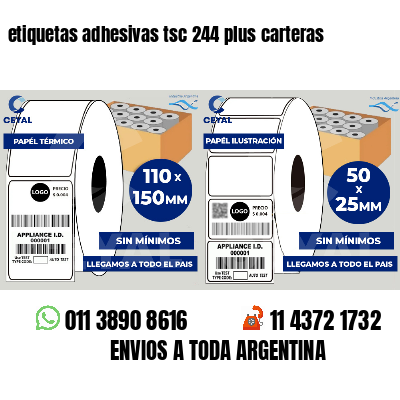 etiquetas adhesivas tsc 244 plus carteras