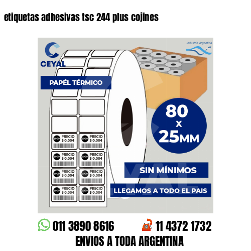 etiquetas adhesivas tsc 244 plus cojines