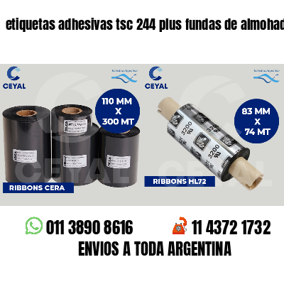 etiquetas adhesivas tsc 244 plus fundas de almohadas