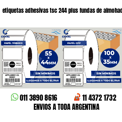 etiquetas adhesivas tsc 244 plus fundas de almohadones