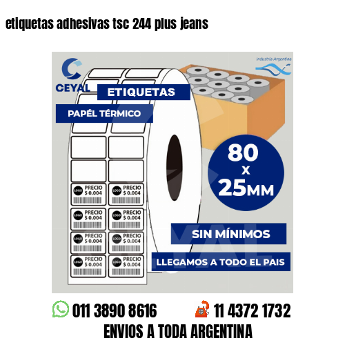 etiquetas adhesivas tsc 244 plus jeans