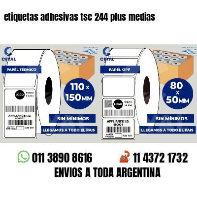 etiquetas adhesivas tsc 244 plus medias