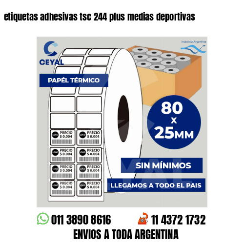 etiquetas adhesivas tsc 244 plus medias deportivas