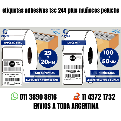 etiquetas adhesivas tsc 244 plus muñecos peluche