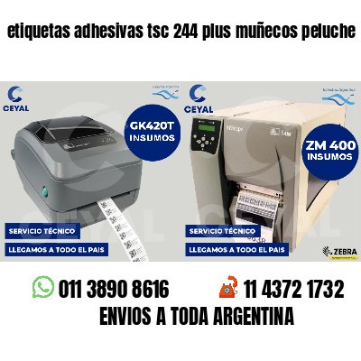 etiquetas adhesivas tsc 244 plus muñecos peluche