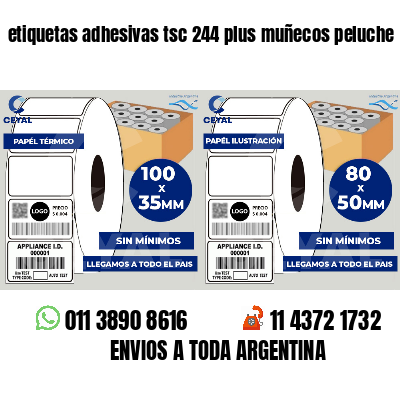 etiquetas adhesivas tsc 244 plus muñecos peluche