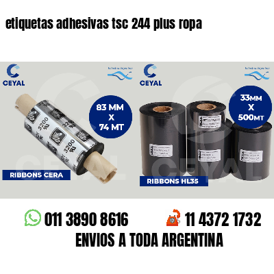 etiquetas adhesivas tsc 244 plus ropa