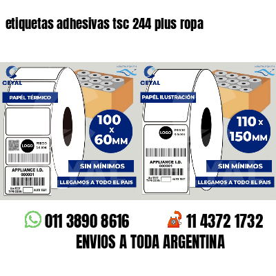 etiquetas adhesivas tsc 244 plus ropa