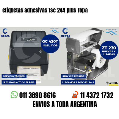 etiquetas adhesivas tsc 244 plus ropa