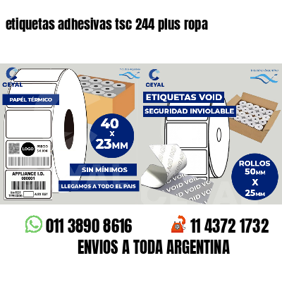 etiquetas adhesivas tsc 244 plus ropa