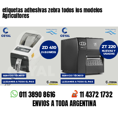 etiquetas adhesivas zebra todos los modelos Agricultores