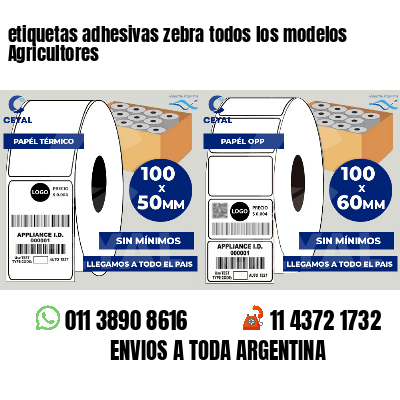 etiquetas adhesivas zebra todos los modelos Agricultores