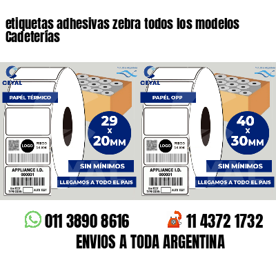 etiquetas adhesivas zebra todos los modelos Cadeterías