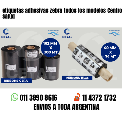 etiquetas adhesivas zebra todos los modelos Centros de salud