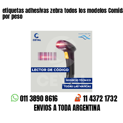 etiquetas adhesivas zebra todos los modelos Comidas por peso