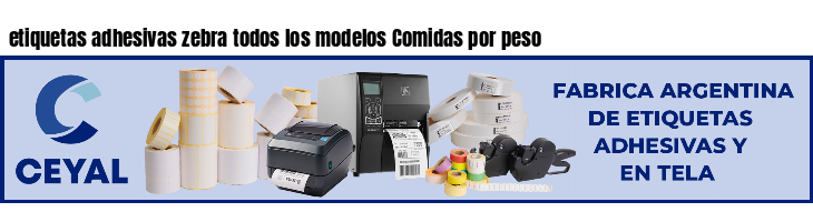 etiquetas adhesivas zebra todos los modelos Comidas por peso