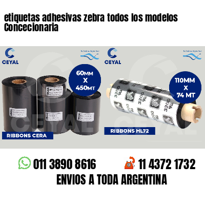etiquetas adhesivas zebra todos los modelos Concecionaria