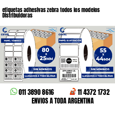 etiquetas adhesivas zebra todos los modelos Distribuidoras