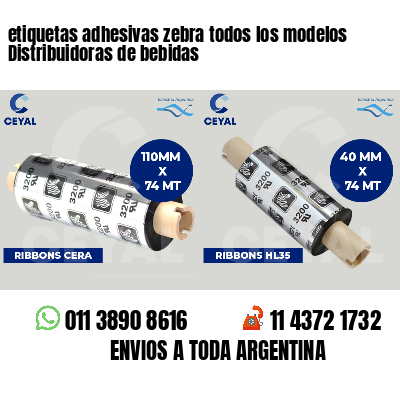 etiquetas adhesivas zebra todos los modelos Distribuidoras de bebidas