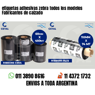 etiquetas adhesivas zebra todos los modelos Fabricantes de calzado