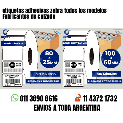 etiquetas adhesivas zebra todos los modelos Fabricantes de calzado