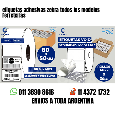 etiquetas adhesivas zebra todos los modelos Ferreterías