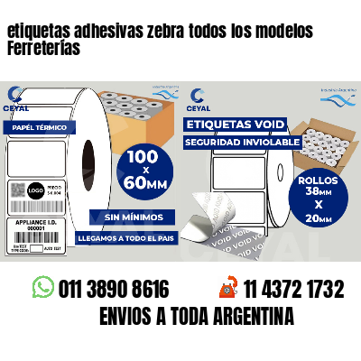 etiquetas adhesivas zebra todos los modelos Ferreterías