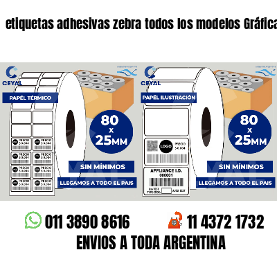 etiquetas adhesivas zebra todos los modelos Gráficas