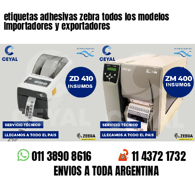 etiquetas adhesivas zebra todos los modelos Importadores y exportadores