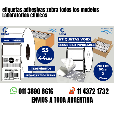 etiquetas adhesivas zebra todos los modelos Laboratorios clínicos