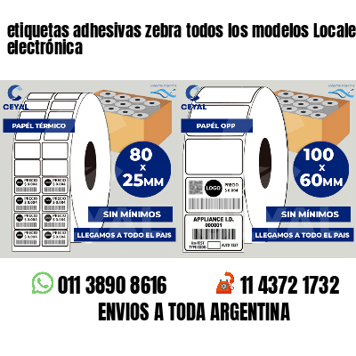 etiquetas adhesivas zebra todos los modelos Locales de electrónica