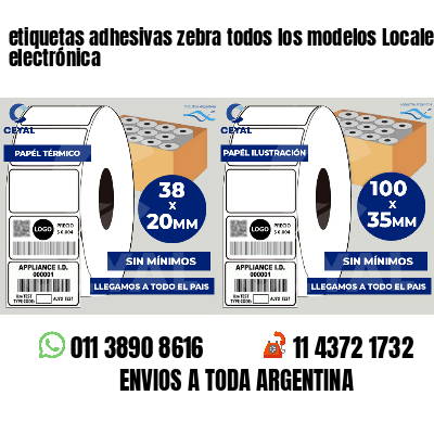 etiquetas adhesivas zebra todos los modelos Locales de electrónica