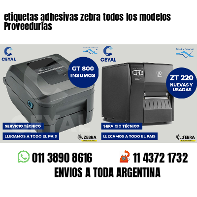 etiquetas adhesivas zebra todos los modelos Proveedurías