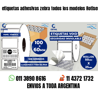 etiquetas adhesivas zebra todos los modelos Rotisería