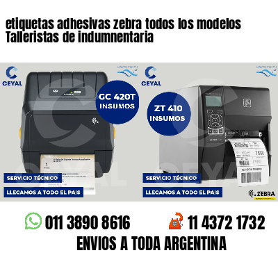 etiquetas adhesivas zebra todos los modelos Talleristas de indumnentaria