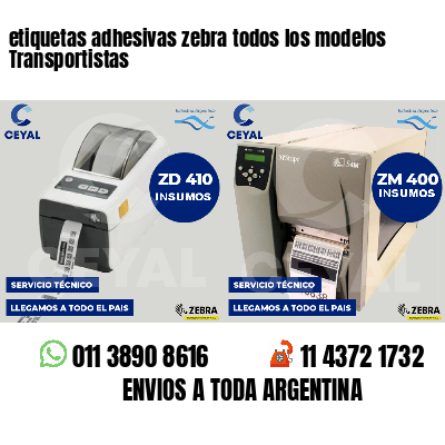 etiquetas adhesivas zebra todos los modelos Transportistas